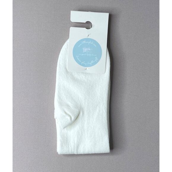 Little English White Pumpkin Embroidered Socks NWT Small/Age 3-4-5-6-7 Girl Boy - Picture 3 of 5